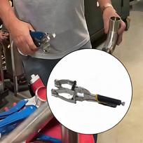 Užfiksuojamas C tipo spaustuvas vamzdžiams ir tubingui su 4 padėklais, Nešiojamas, Ergonomiška rankena, Tvirtas metalas, Suvirinimui