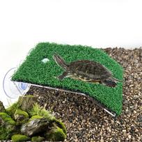 Vėžlio deginimosi roplių terariumo kopėtėlės vėžlio dokas dirbtinės žolės rampos varlei vėžliui 8.5cm width