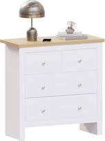 "Vida Designs" komoda ir komodos, MDF, medžio drožlių plokštė ir melamino lukštas, balta, standartinė, 3331315.VC