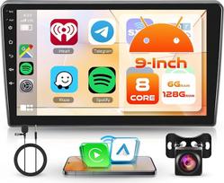 8 branduolių 6+128G Android 15 automobilinis radijas Peugeot 407 2004-2011 Belaidis Carplay 9 colių jutiklinis ekranas Stereo automobilis su Android automobilių veidrodžio nuoroda Bluetooth FM/RDS/EQ/DSP WiFi GPS navigacija SWC Galinis vaizdas