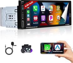 Motorsi Carplay Single Din Autoradio, 6,86 Zoll HD jutiklinis ekranas 1 Din laidinis Android Auto automobilinis stereo MP5 grotuvas, Bluetooth/MirrorLink/FM/USB2.0/AUX/Laden/Fernbedienung