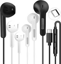 USB C ausinės "iPhone 16/15 Pro Max/Plus", laidinės ausinės su mikrofonu ir garsumo valdymu, "HiFi Stereo" triukšmo slopinimas, C tipo ausinės, laidinės "iPad Pro", "Samsung Galaxy