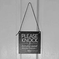 Door Sign Elegant,Knock Kindly Wait Rustic Decor Sturdy Do Not Disturb Double Sided for Office