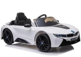 Baltas elektrinis automobilis vaikams BMW i8 Coupe