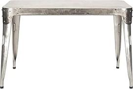 "Safavieh" antikvarinis sidabrinis metalinis valgomojo stalas 121 x 71 x 76,20 cm