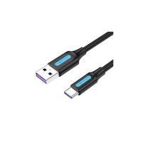 Vention USB 2.0 A į USB-C 5A kabelio ventiliacija CORBI 3m juodas PVC