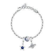 Morellato Drops Bracelet With Clear And Blue Crystals SCZ1380 For Women sidabras