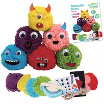 WOOPIE ART&FUN kūrybinis rinkinys „Sukurk monstrą“ su pomponais