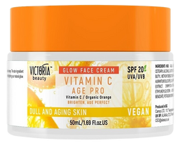 VICTORIA BEAUTY Age Pro SPF šviesinamasis su vitaminu C veido kremas, 50 ml