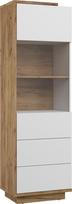 Vitrina Meblocross Hybrid Hyb-27 1D, šviesiai ruda/balta