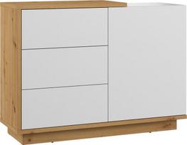 Komoda Meblocross Hybrid Hyb-04 1D3S, ruda/balta