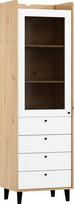 Vitrina Meblocross Dolce Dol-27 4S, ruda/balta