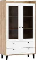 Vitrina Meblocross Dolce Dol-26 2S, šviesiai ruda /balta