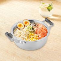 Korėjietiškas ramen puodas viryklei su dvigubomis rankenomis 20cm Gold beige