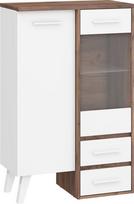 Vitrina Nordis 1D2SW, ruda/balta