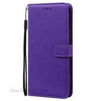 Mi8 Mi 8 Lite dėklas Xiaomi Mi 8 dėklui Minkštas piniginės dangtelis Xiaomi Mi 8 Lite dėklui Mi 8 SE / Mi 8 Pro Atverčiamas odinis dangtelis Fundas For Mi 8 tamsiai violetine spalva
