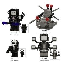 Skibidi Tualeto Žmogus Minifigūrėlės Anime TV Žmogus Mini Figūrėlė Lėlė Konstruktoriai Kaladėlės Vaikams Suaugusiems Vaikams Kalėdos Gimtadienis Žaislas Dovanos