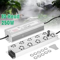 250W10 galvučių ultragarsinis rūko generatorius drėkintuvui, hidroponikai, purkštuvas 304 plieno purškimo plokštelė DC 48V 250w 10head