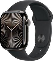 Apple Watch Series 10 LTE 42mm Slate Titanium Case with Black Sport Band - M/L | MWXH3QF/A | 0195949563997