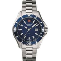 Swiss Alpine Military by Grovana Nautilus Blue Dial Quartz 7040.1135 100M vyriškas laikrodis mėlyna