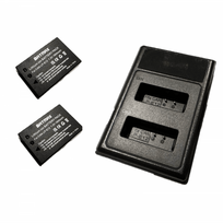 2x Canon LP-E12 akumuliatorius 1800 mAh+ dvigubas pakrovėjas