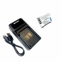 Olympus akumuliatorius PS-BLM1 PS-BLM5 1800 mAh + greitasis LED pakrovėjas
