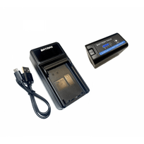 Sony NP-F750 PRO Type-C akumuliatorius su indikatoriumi 6400 mAh + greitasis LED pakrovėjas