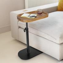 GENDLTHIJ C-förmiger Beistelltisch für Couch, C-Tisch-Beistelltisch mit verstellbarer Höhe, um 360° drehbarer Couchtisch für Wohnzimmer, Nachttisch, Couchtisch, Schlafzimmer, Arbeitszimmer und kleine