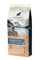 WOLFOOD „Essential“ begrūdis pašaras sterilizuotiems šunims, 14 kg