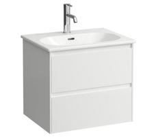 set of basin and vanity unit Lua, 600x455 mm, h=525, 2D, glossy white H8600832611041