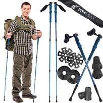 Teleskopinė lazda Nordic Walking, juoda
