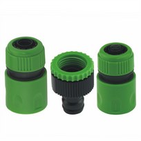 Jungčių komplektas HERVIN GARDEN, 2x1/2" jungtys, 1/2"-3/4" čiaupo jungtis, 3 vnt., MY-471A