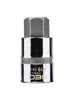 NEO šešiakampis antgalis su lizdu 1/2", H19 x 55 mm