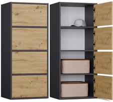 Komoda TopEShop Alma, pilka/ruda