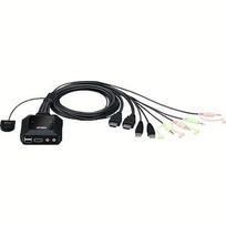 Incase CS22H 2-Port USB 4K HDMI Cable KVM Switch with Remote Port Selector CS22H-AT