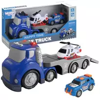 WOOPIE Blue Police Caravan City Truck Garso ir šviesos efektai