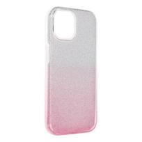 Shining dėklas dėl Iphone 15 Pro skaidrus/rožinis