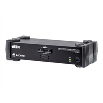 Aten | 2-Port USB 3.0 4K HDMI KVMP Switch with Audio Mixer Mode | CS1822