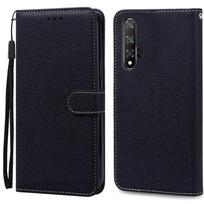 Nova 5T dėklas Huawei Nova 5T dėklas Piniginė Atverčiamas dangtelis Huawei Nova 5t Nova5t YAL-L21 YAL-L61 YAL-L71 telefono dėklas Fundas For Huawei Nova 5T juoda