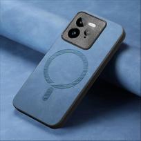 For Magsafe Leather Shockproof Case For Realme GT7 Pro Neo 7 Matte Wireless Charging Protection Cover For Realme 13 12 11 Pro Plus Realme GT 7 pro mėlyna
