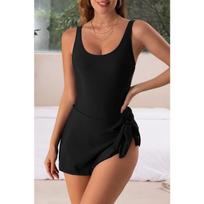 2025 New European and American One-piece Sexy Swimsuit Female Bikini S juoda
