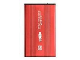 QOLTEC External Hard Drive Case HDD/SSD 2.5inch SATA3 USB 3.0 Red