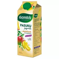 Pasukų jogurtas GAMTOS su mangais ir vitaminu D, be laktozės, 1,2% rieb., 900 g