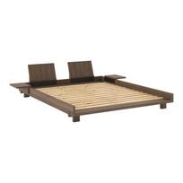Rudos spalvos iš pušies masyvo dvigulė lova su lovos grotelėmis 160x200 cm Social – Karup Design
