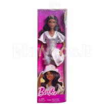 BARBIE madistė sidabro spalvos suknele (HYT95)