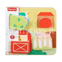 FISHER-PRICE edukacinė medinė lenta – Ūkio gyvūnai (JCY33)