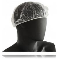 Artykuły Jednorazowe Disposabe Transparent Pleated Caps vienkartinės permatomos kosmetinės kepurės - 100 vnt.