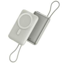 Atsarginis maitinimo šaltinis ("Power Bank") "PowerBank Bazic Fusion Mag 10000mAh MagSafe" kabelis USB-C pilkos spalvos