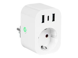 Išmanusis lizdas, valdomas per WiFi TUYA USB+2xUSB-C