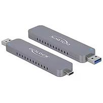 Delock M.2 PCIe SSD with USB-C + Type-A St - External housing 42616